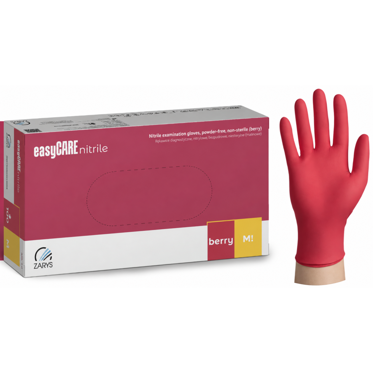 Nitrilinės pirštinės easyCARE – 4,0 g. avietinės spalvos, 100 vnt. Nitrilinės pirštinės easyCARE – 4,0 g. avietinės spalvos, 100 vnt.