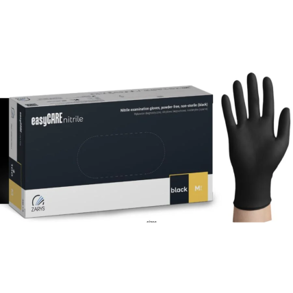 Nitrilinės pirštinės easyCARE – 4,0 g. juodos spalvos, 100 vnt. Nitrilinės pirštinės easyCARE – 4,0 g. juodos spalvos, 100 vnt.